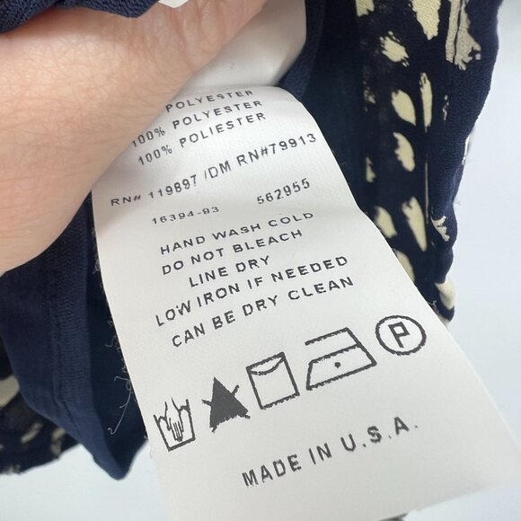 NWT Collective Concepts Navy Ivory Print Mini Dress Women's Small - Picture 7 of 7